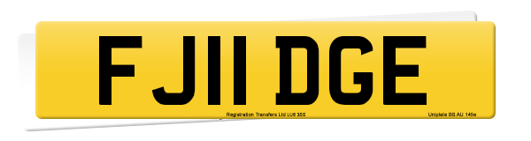 Registration number FJ11 DGE